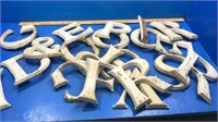 Lot of resin letters