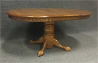 Oak Table with Claw Feet