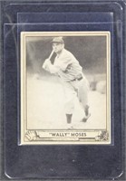 Wally Moses 1940 Play Ball Baseball Card #26, attr