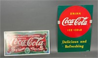 2 Coca-Cola Metal Signs