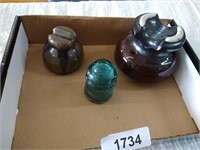 (2) Ceramic & (1) Glass Insulators