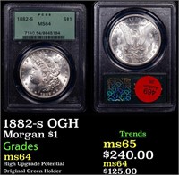 PCGS 1882-s Morgan Dollar OGH $1 Graded ms64 By PC