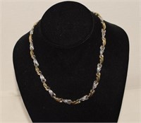 Sterling & Gold Overlay Necklace