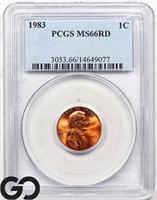 1983 Lincoln Memorial Cent, PCGS MS66 RD