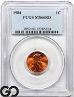 1984 Lincoln Memorial Cent, PCGS MS66 RD