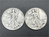 1944-S & 1944-P Walking Liberty Silver Half