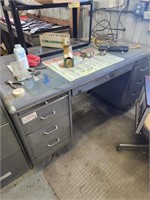 metal desk 60" x 34" x 30"