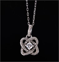 10K WHITE GOLD DIAMOND LADIES NECKLACE - 0.76 CTW