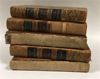 Group Of 5 Leather Bound Books