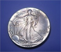 1987 Walking Liberty Silver Dollar-1oz Fine Silver