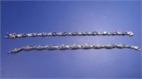 2 Sterling Silver Bracelets(Amethyst,Claddaugh w/