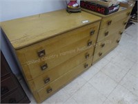 2 midcentury chest of drawers AS IS