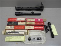 Vintage scopes and bases in their original boxes