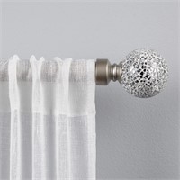 White Mosaic 36 in. - 72 in. Adjustable 1 in. Sing