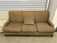 Brown Cloth Sofa Couch (slightly discolored)