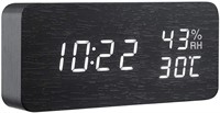 Tested AMIR Wooden Digital Alarm Clock