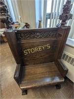 Antique Carved Bishop Chair