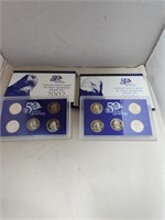 2001 and 2002 Quarter mint proof sets