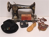 Treadle Sewing Machine, Boys Hat, View Master