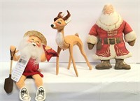 Annalee Spring Santa, Reindeer & Litho Santa