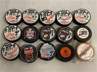15 NHL Pucks