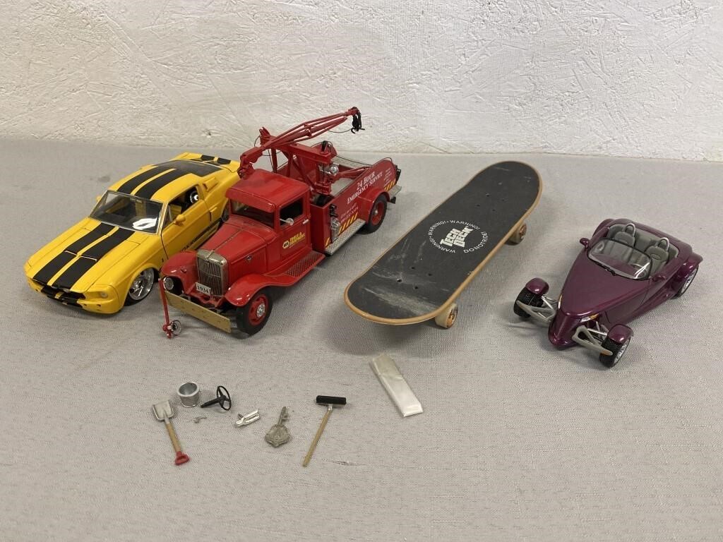 3 Model Cars & Tech Deck Skateboard