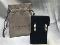 David Yurman .925 & 750 Hoop Post Earrings