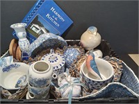 Blue and White and Birds Box Lot