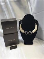 Gucci .925 Horse Bit & Horn Adjustable Necklace