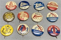 Vintage Baseball Team Pins Lot
