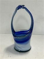 Swirl Art Glass Basket Decor