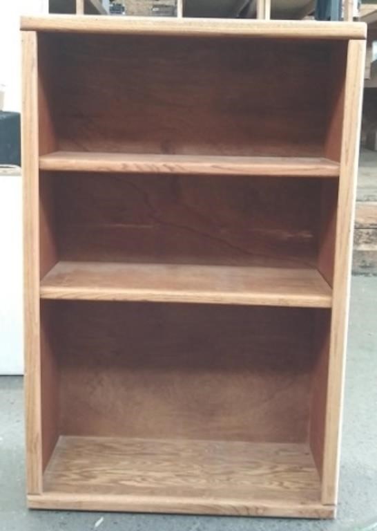 Oak Book Shelf 31"W x 12"D x 48 1/2"H