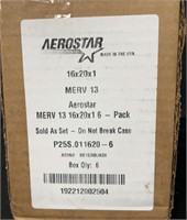 6-Pack Aerostar MERV 13 16x20x1” Air Filters