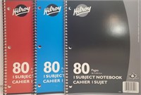 3 Pack Hilroy Subject NoteBook 80 Pages Each