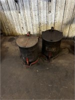 (2) Oil rag canisters