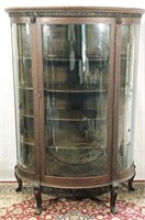 Bow Front China Cabinet 44" W x 63" H x 18" D