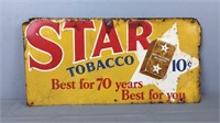 Vintage Metal Star Tobacco Sign