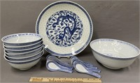 Chinese Rice Porcelain Partial Set