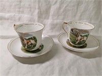 Regency Setter Tea Cups and Saucers - (4pcs)