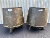 Pair Of Metal Pot Plant Holders