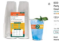 ECO SOUL 100% Compostable, Disposable Party Cups