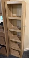 Tall Wall Cabinet Shelf 5 Shelf Wood 14” x 52” x