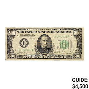 1934 $500 Federal Reserve Note