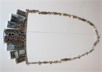 .925 Sterling Mayan Style Necklace very well made