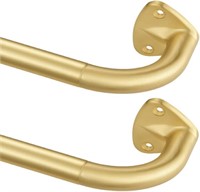 Curtain Rods 2 Pack, Brass, 48-84