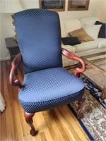 Upholstered Gooseneck Accent Chair