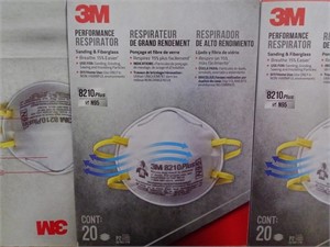 (4) Boxes Of 3M 8210Plus Performance Respirators