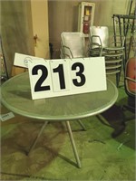 Metal Table With 9 Chairs