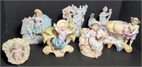 Flat of Vtg. Plaster figurines