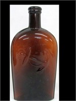 LARGER BLOB TOP WHISKEY FLASK W/ ANCHOR